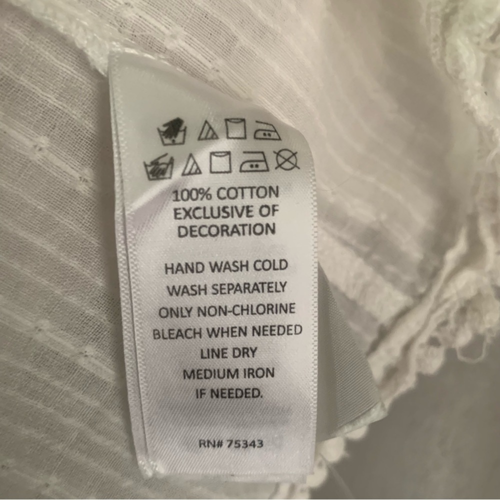 House of Harlow Embroidered Romantic White Sleeveless Top - Picture 4 of 5